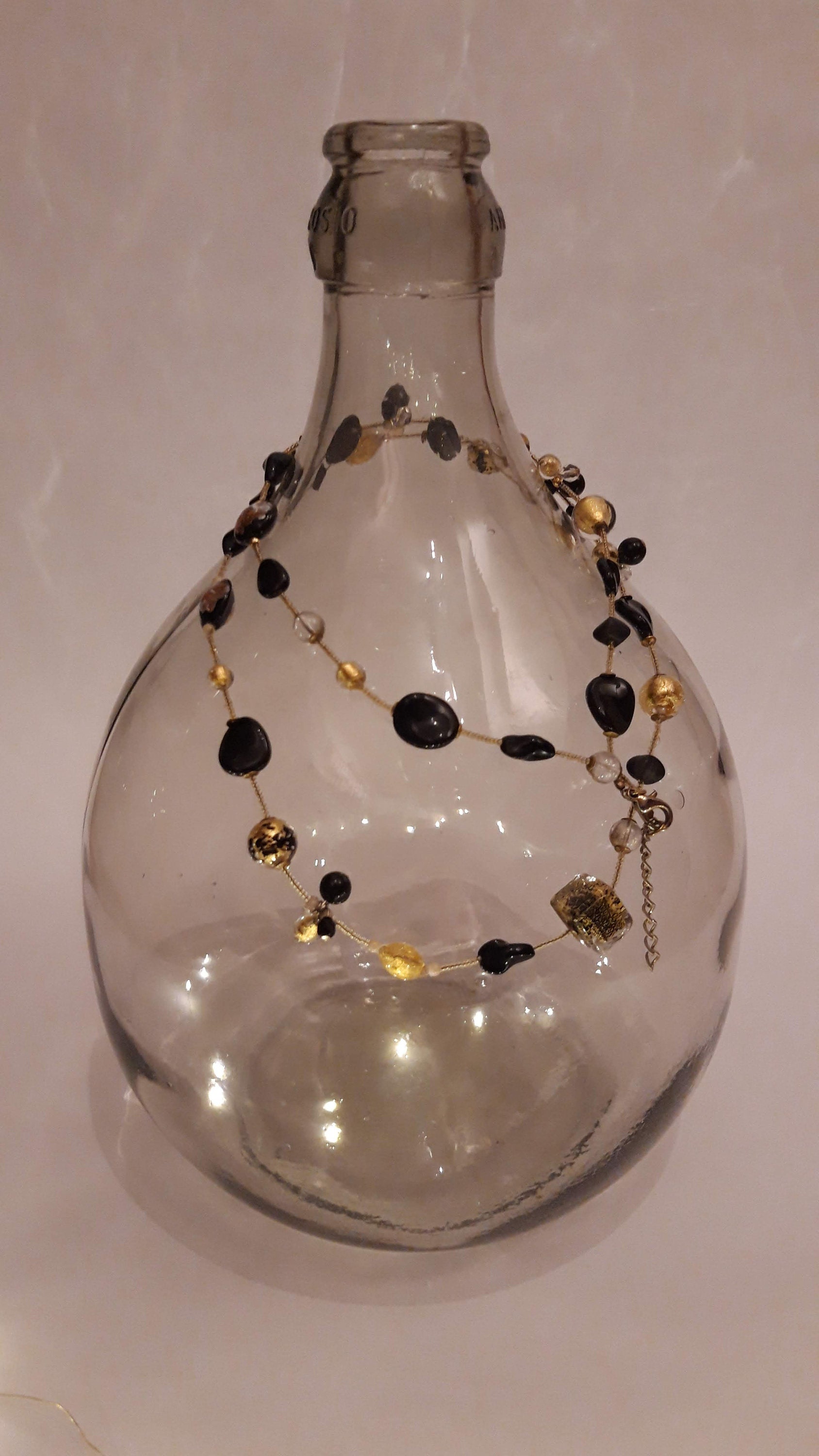 Unique vintage demijohns in colored glass Made in Italy - ideal for furniture, design, external and internal decoration, terrarium, vase