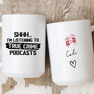 Personalized True Crime Podcast Mug: Custom Coffee Mug Gift