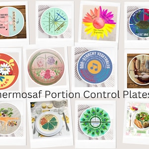 Portion Control Plate for Adults, Healthy Eating, detail foods with section image 9