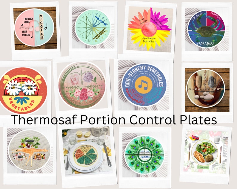 Portion Control Plate for Adults, Healthy Eating, detail foods with section image 9