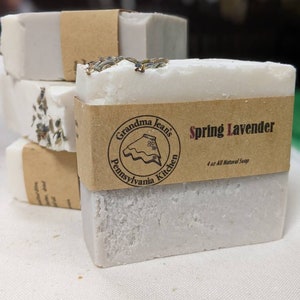 Spring Lavender 100% All Natural Handmade Cold Process Bar Soap