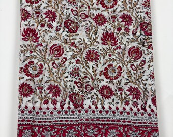Mul mul Cotton Saree with Unstitched Blouse Piece, Off White Pink Floral Saree