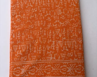 Warli Art Print Pure Cotton Saree with Unstitched Blouse Piece, Village Tribal Print Ethnic Saree, Soft Cotton Sari