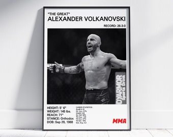 Alexander Volkanovski Poster, Volkanovski Print, Alexander The Great