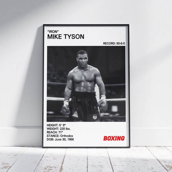 Mike Tyson Poster, Mike Tyson Print, Iron Mike Tyson