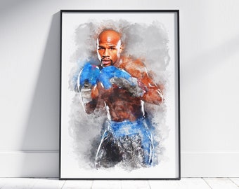 Floyd Mayweather Poster, Floyd Mayweather Print, Money Mayweather, Boxing Poster