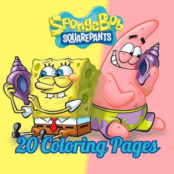 Funny Spongebob Coloring Pages - Etsy