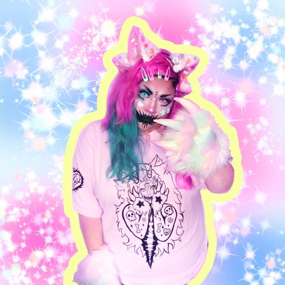 Cute Kawaii Goth Bunny Creepy Pastel Goth Clothing Backpack for