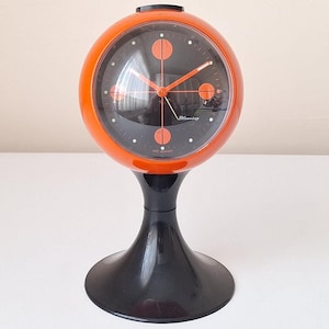 Vintage Space Age Mechanical Alarm Clock - 1980s