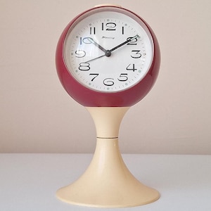 Retro Space Age Mechanical Alarm Clock - Made in Germany, 1980s