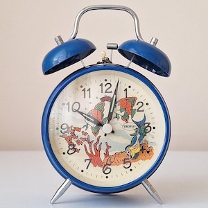 Antique Animated Mermaid Alarm Clock - 1970s Sea Decor