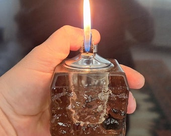 Vintage Crystal Table Lighter, Antique Desk Lighter