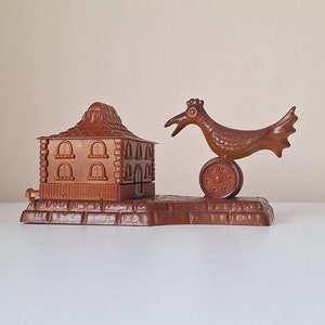 Raro antico uccello fumante, portasigarette a forma di uccello, portasigarette, scatola meccanica per sigarette, uccello fumante, sigaretta, raro portasigarette