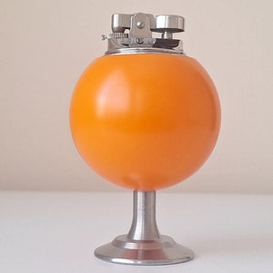 Vintage Rare Orange Retro Table Lighter, Antique Lighter, Table Lighter, Orange Lighter, Lighter, Decor, Gift, Ofis Decor, Retro Lighter