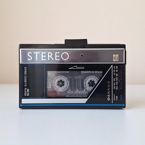Vintage Sanyo Walkman, Kassettenspieler, Seltener Sanyo Kassettenspieler, Sammlermodell, Sanyo Walkman, Sanyo Kassettenspieler, Sanyo MGR59