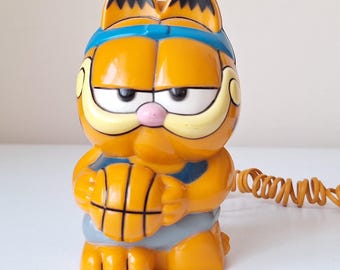 1980 年代の珍しいヴィンテージのガーフィールド壁掛け電話機です