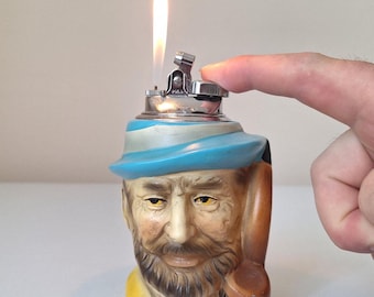 Antique Rare Porcelain Table Lighter, Lighter, Table Lighter, Porcelain Lighter, Vintage Lighter, Lighter, Gift, Collection, Table Decor