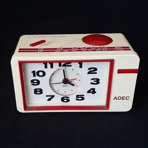 Vintage Adec Wekkerradio, Vintage Klokradio, Vintage Radio, Vintage Klok, Wekkerradio, Wekker, Radio, Adec Radio, Adec Klok