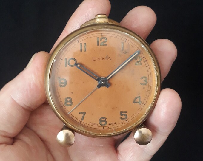 Antique Cyma Alarm Clock Antique Clock Vintage Clock Cyma Etsy