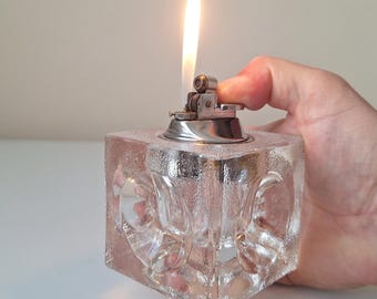 Vintage Crystal Table Lighter: Desk Decor, Collection