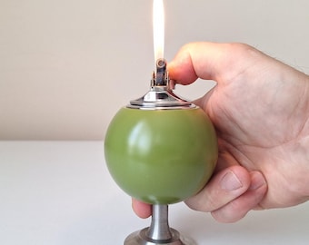 Vintage Green Globe Table Lighter, Retro Office Decor
