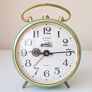 Serkisof Antique Alarm Clock, Serkisof Clock, Table Clock, Vintage Clock, Antique Clock, Alarm Clock, Clock, Gifts, Gift, Collection