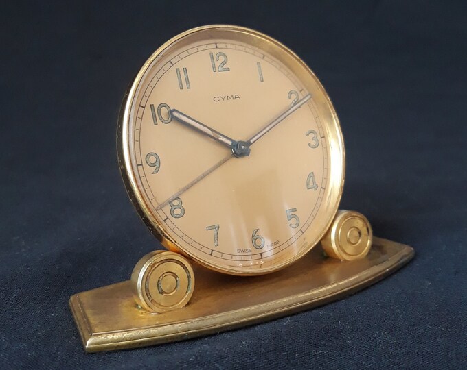 Antique Cyma Alarm Clock, Antique Clock, Vintage Clock, Cyma Clock
