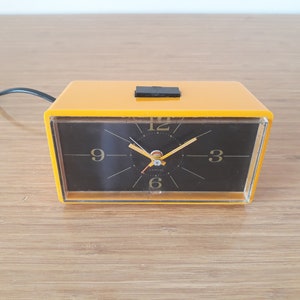 Vintage Siemens Elektro Wecker: Space Age Tischuhr