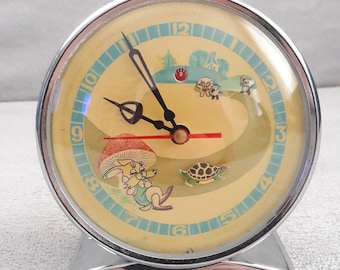 Vintage Clock, Mechanical Clock, Animated Clock, Rabbit Clock,Turtle Clock, Race Clock, Alarm Clock, Table Clock,Antique Clock