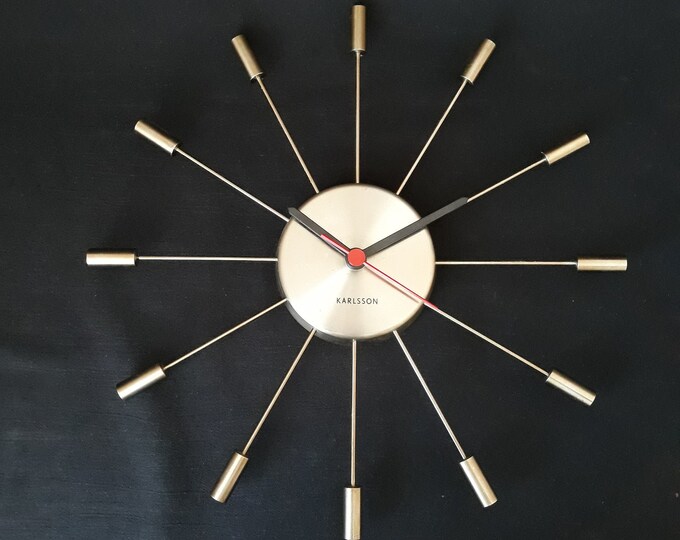Vintage Star Wall Clock, Sundial, Star Clock, Starburst Clock, Vintage