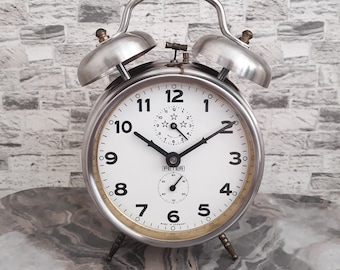 Peter Clock,Antique Clock, Peter Mechanical Clock, Vintage Peter Clock, Peter Desk Clock, Antique Peter Clock, Peter Alarm Clock,