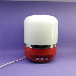 1970! Rare EUROPHON RADIOLAMPADA Made in Italy Space Age White Radio Table Lamp By Adriano Rampoldi, Table Lamp,Space Age