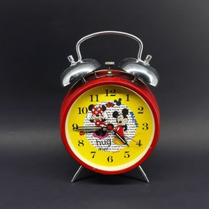 Vintage Mickey Mause Clock, Disney Clock, Vintage Clock, Alarm Clock, Desk Clock, Mickey Mause, Disney
