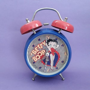 Vintage 1990er Jahre Betty Boop Wecker: Funktionierende Tischuhr