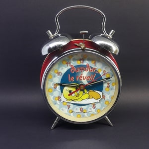 Vintage Tweety Clock, Twetty Clock, Disney Clock, Table Clock, Mechanical Clock, Alarm Clock, Wind Up Clock, Clock