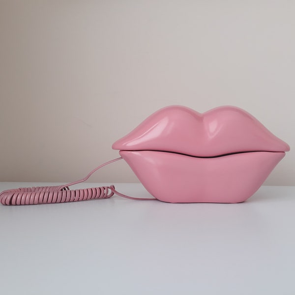 Vintage Lip Phone, Vintage Pink Phone, Pink Phone Home Phone, Telephone, Lip Phone, Red Phone, Pink Phone, Pink, Gift, Gifts, Home Decor