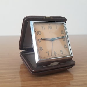 Antique Oris Alarm Clock: Swiss Made, 1950s Table Decor