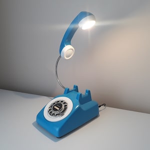 Blue Lamp, Desk Lamp, Open Blue Lamp, Blue, Phone Lamp, Telephone  Lamp, Office Decor, Gifts, Home, Decor, Light Blue, Lamp, Gift, Home