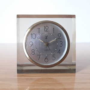 Antique Jaz Alarm Clock: French Mechanical Desk Clock, 1970s