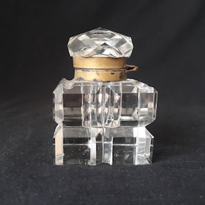 Antique Rare Crystal Inkwell, Antique Inkwell, Rare Inkwell, Inkwell, Old Inkwell, Writing Inkwell, Ink Ink, Ink, Lettering, Old Inkwell