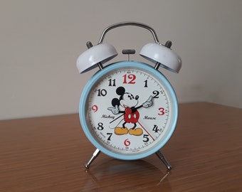 Vintage Rare Mickey Mause Alarm Clock, Disney Clock, Vintage Clock