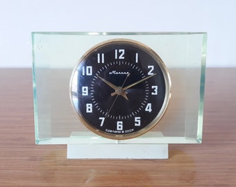 Vintage Moljia Alarm Clock: USSR Table Decor