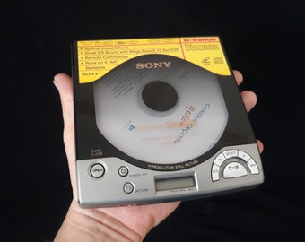 Vintage Sony Discman Cd Compact Player, Sony Discman, Sony Cd Player, Sony, Sony Walkman, Sony Discman D-V8000, D-V 8000, Cd Player,