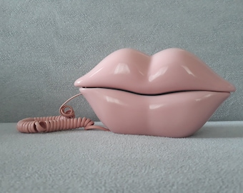 Vintage Pink Lip Phone - 1990s Working Condition