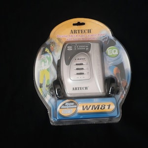 Vintage Arteche Walkman, Cassette Player, Arteche 3 band, Cassette Player, Walkman, Sony, Cassette 3 band Player, Arteche WM81 , Cassette