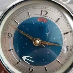 Vintage Ghost Table Clock: 1970s Mechanical Animation Clock