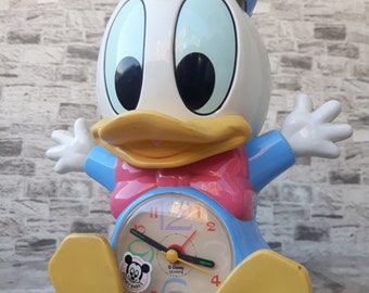 希少な1980年代のウォルト・ディズニー製ドナルドダック目覚まし時計