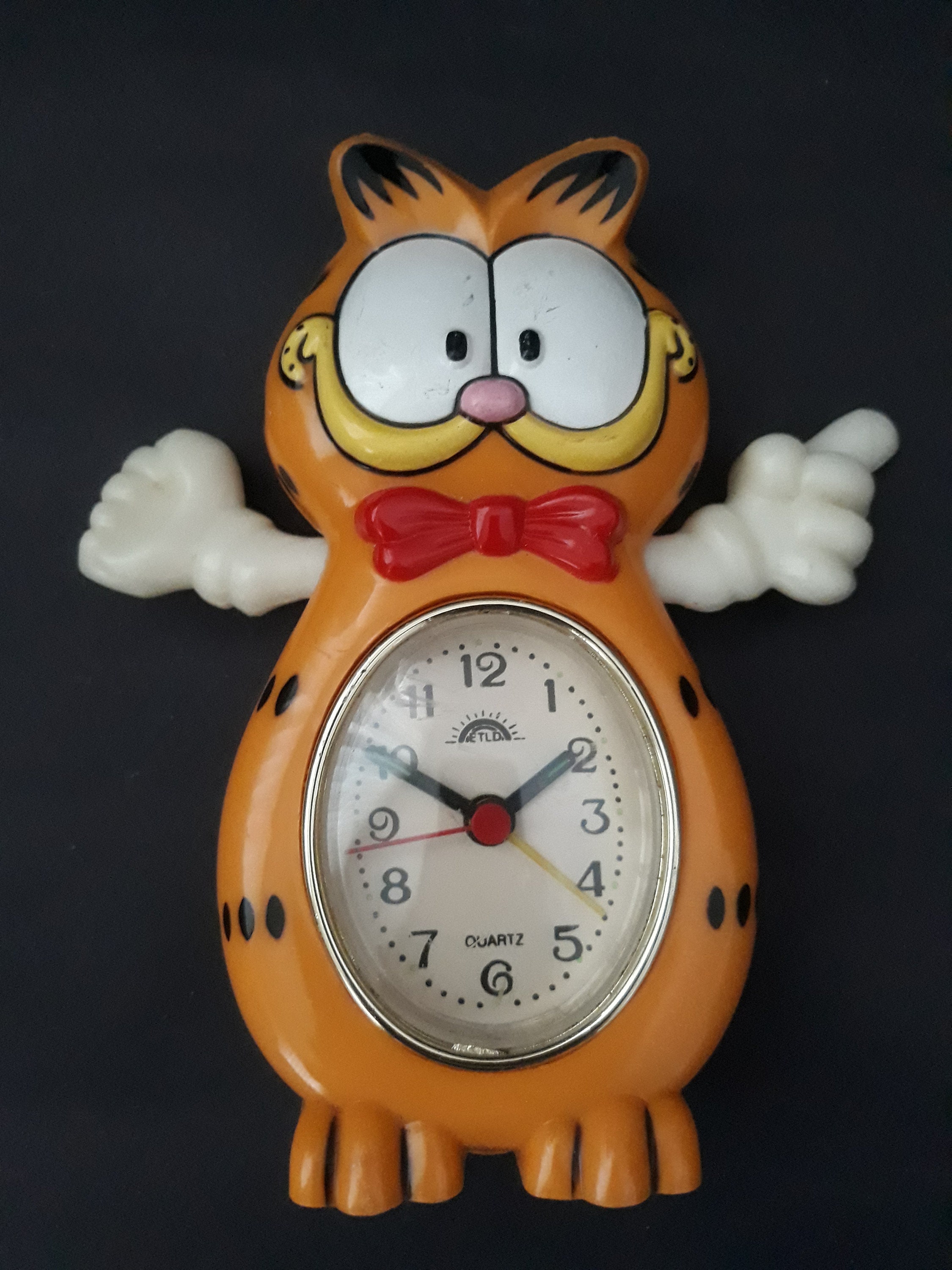Rare Original Mini Garfield Table Clock, Vintage Garfield