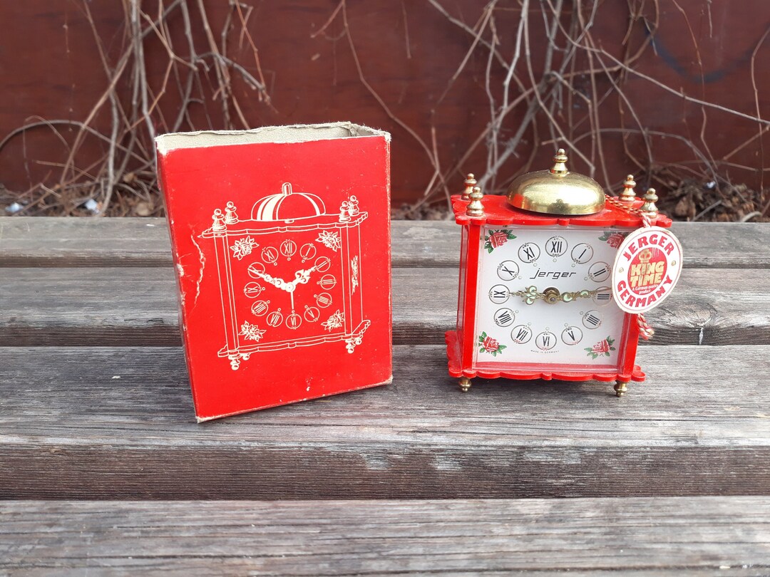 Antique Rare Jerger Alarm Clock, Antique Clock, Vintage Clock, Jerger