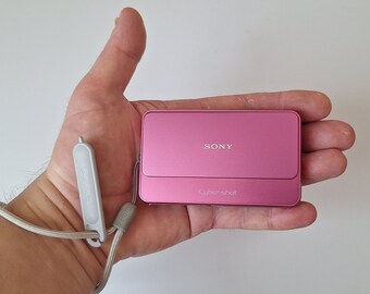 Vintage Pink Sony Cybershot DSC-T99 Camera With Accessories